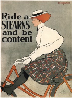 Ride a Stearns, 1896. Artist: Penfield, Edward (1866-1925)