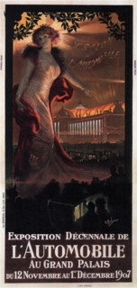 Exposition décennale de l'Automobile au Grand Palais, 1907. Artist: Rochegrosse, Georges Antoine (1859-1938)