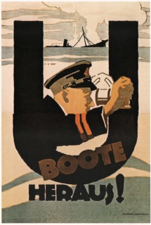 The U-boats Are Out!, 1917. Artist: Erdt, Hans Rudi (1883-1925)