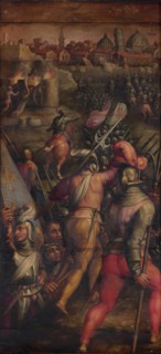 The Battle of Barbagianni near Pisa, 1563-1565. Artist: Vasari, Giorgio (1511-1574)
