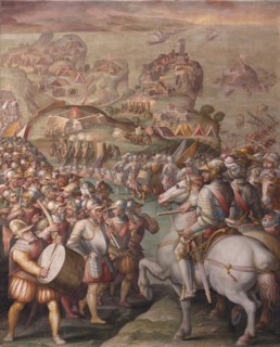 Capture of Porto Ercole, 1568-1570. Artist: Vasari, Giorgio (1511-1574)