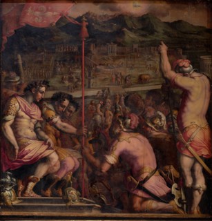 Foundation of Florentia, a Roman settlement, 1563-1565. Artist: Vasari, Giorgio (1511-1574)