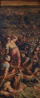 Rout of the Turks at Piombino, 1563-1565. Artist: Vasari, Giorgio (1511-1574)
