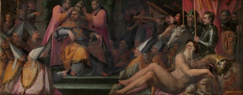 The election of Giovanni de' Medici to papacy, 1555-1562. Artist: Vasari, Giorgio (1511-1574)