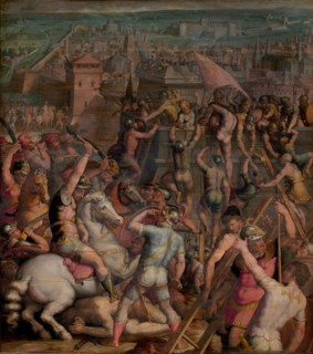 The taking of Milan, 1555-1562. Artist: Vasari, Giorgio (1511-1574)