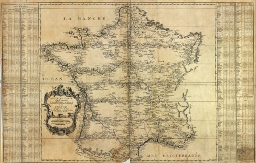 Nouvelle carte de la France, 1744. Artist: Maraldi, Jean-Dominique (1709-1788)