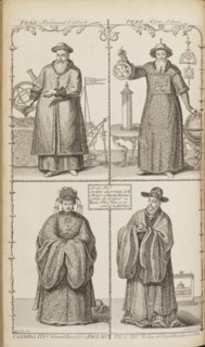 Portraits of Ferdinand Verbiest, Adam Schall, Candida Xu and Xu Guangqi (From A description of the e Artist: Du Halde, Jean-Baptiste (1674-1743)
