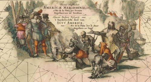 Tractus australior Americæ Meridionalis, a Rio de la Plata per Fretum Magellanicum ad Toraltum (deta Artist: Wit, Frederik de (1630-1706)