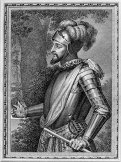 Vasco Núñez de Balboa (1475-1519) From Retratos de los Españoles ilustres, 1791. Artist: Anonymous