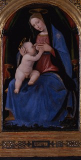 Triptych, central panel: Enthroned Maria lactans, 1500. Artist: Albertinelli, Mariotto (1474-1515)