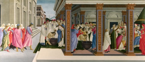 Three Miracles of Saint Zenobius, c. 1500. Artist: Botticelli, Sandro (1445-1510)