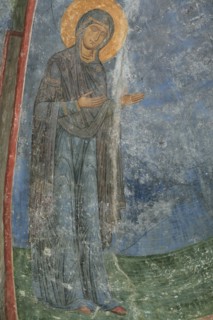 The Virgin, 12th century. Artist: Ancient Russian frescos