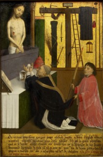 The Mass of Saint Gregory, ca 1460. Artist: Marmion, Simon (ca 1425-1489)