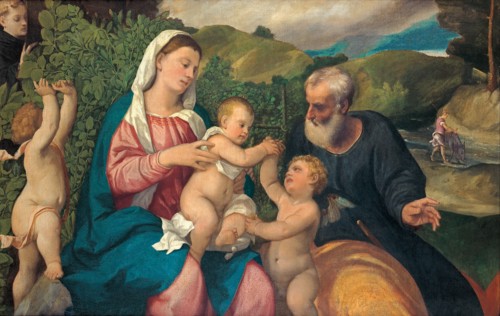 Rest on the Flight into Egypt, 1520s. Artist: Veronese (de' Pitati), Bonifacio (1487-1553)