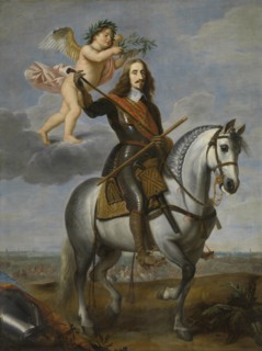 Equestrian portrait of Archduke Leopold Wilhelm of Austria (1614-1662), First Half of 17th cen.. Artist: Hoecke, Jan van den (1611-1651)