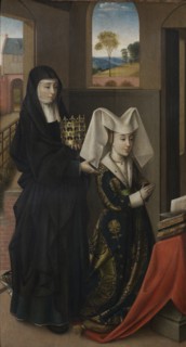 Isabel of Portugal with Saint Elizabeth, 1457-1460. Artist: Christus, Petrus (1410/20-1475/76)
