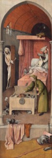Death and the Miser, ca 1485. Artist: Bosch, Hieronymus (c. 1450-1516)