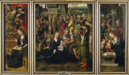 The Annunciation. The Adoration of the Magi. The Adoration of the Shepherds, Second Quarter of the 1 Artist: Coecke van Aelst, Pieter, the Elder (1502-1550)