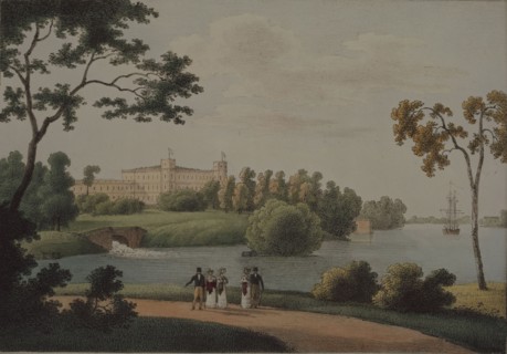 View of the Main Gatchina palace, 1821. Artist: Martynov, Andrei Yefimovich (1768-1826)