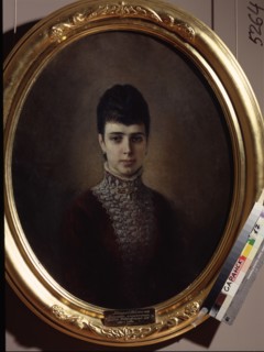 Portrait of Empress Maria Fyodorovna, Princess Dagmar of Denmark (1847-1928). Artist: Koshelev, Nikolai Andreyevich (1840-1918)