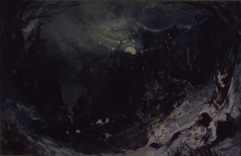 Stage design for the opera The Power of the Fiend by A. Serov, 1871. Artist: Bocharov, Mikhail Ilyich (1831-1895)