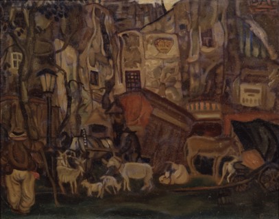 Old Paris, 1913. Artist: Grigoriev, Boris Dmitryevich (1886-1939)