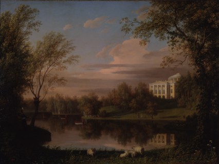 View of the Pavlovsk Palace, c. 1800. Artist: Kügelgen, Carl Ferdinand, von (1772-1832)