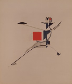 The New. Figurine for the opera Victory over the sun by A. Kruchenykh, 1920-1921. Artist: Lissitzky, El (1890-1941)