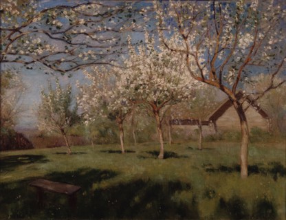 Apple trees blooming. Artist: Levitan, Isaak Ilyich (1860-1900)