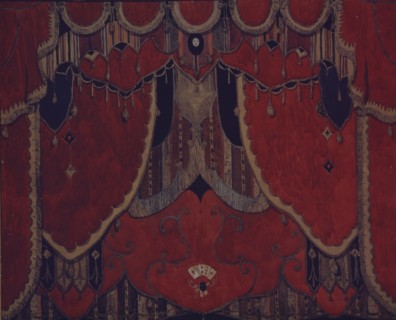 Design of main curtain for the theatre play The Masquerade by M. Lermontov, 1917. Artist: Golovin, Alexander Yakovlevich (1863-1930)
