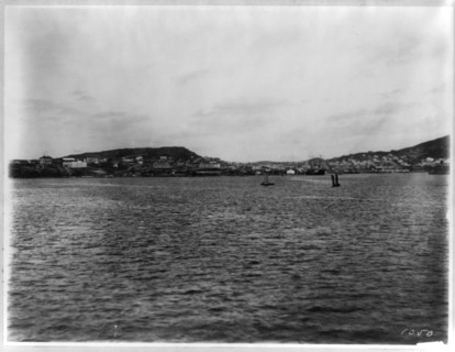 Vladivostok - panoramic view from harbor Artist: Jackson, William Henry (1843-1942)