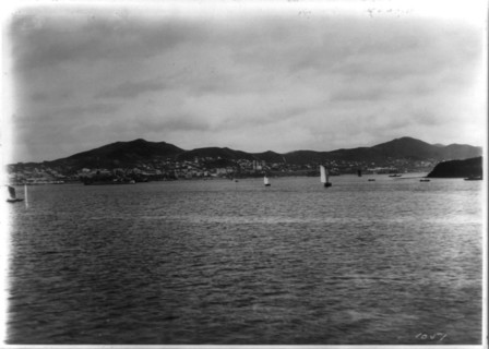 Vladivostok - panoramic view from harbor Artist: Jackson, William Henry (1843-1942)