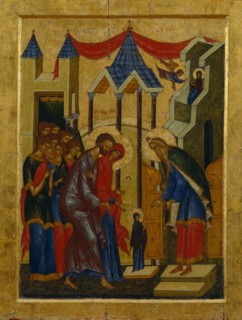The Presentation in the Temple. Artist: Russian icon