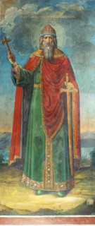 Grand Duke Vladimir Svyatoslavich. Artist: Ancient Russian frescos