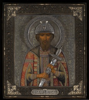 Saint Vsevolod Mstislavich, Prince of Pskov. Artist: Guryanov, Vasily Pavlovich (1867-1920)