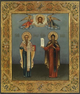 Saints Cyril and Methodius. Artist: Bogatenko (Bogatenkov), Yakov Alexeevich (1875-1941)