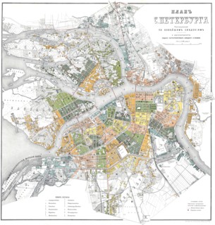 Map of Petersburg. Artist: Anonymous master