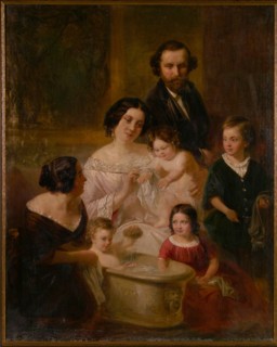 Family portrait. Artist: Wodick, Edmund (1816-1886)