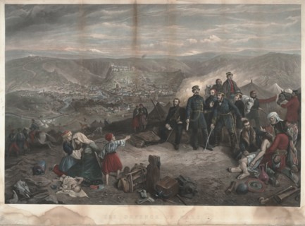 The defence of Kars. Artist: Simpson, William (1832-1898)