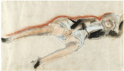 Erotic Drawing. Artist: Grigoriev, Boris Dmitryevich (1886-1939)