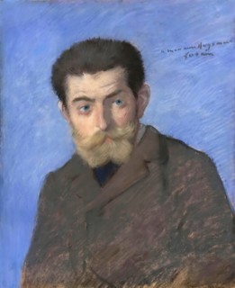 Portrait of Joris-Karl Huysmans (1848-1907). Artist: Forain, Jean-Louis (1852-1931)