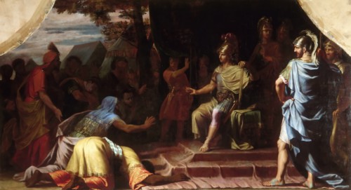 Alexander the Great receiving the news of the death by immolation of the gymnosophist Calanus. Artist: Champaigne, Jean-Baptiste de (1631-1681)