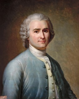Portrait of Jean-Jacques Rousseau (1712-1778). Artist: Lacretelle, Jean Édouard (1817-1900)