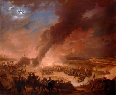 Napoléon I visiting the bivouacs of the army in the evening, the day before the Battle of Austerlitz Artist: Bacler d'Albe, Louis Albert Guislain (1761-1824)
