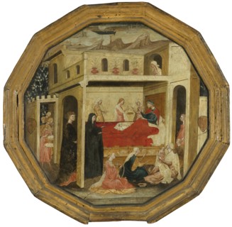 The Montauri birth tray. Artist: Bartolomeo di Fruosino (1366/69-1441)