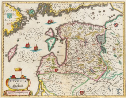 Livonia Map, Vulgo Lyefland, Atlas Maior. Artist: Blaeu, Joan (1596-1673)
