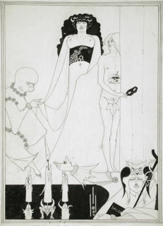 Enter Herodias. Illustration for Salome by Oscar Wilde. Artist: Beardsley, Aubrey (1872?1898)
