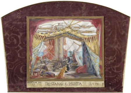 Stage design for the opera Tristan and Isolde by R. Wagner. Artist: Fortuny, Marià (1838-1874)