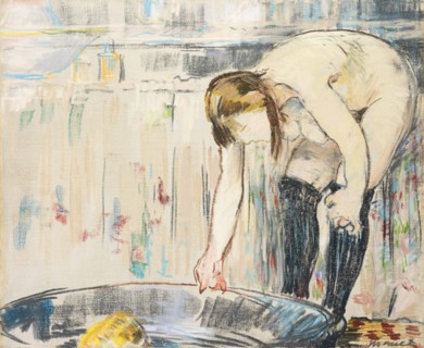 Femme au tub. Artist: Manet, Édouard (1832-1883)