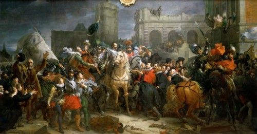 Entrance of Henry IV in Paris 22 March 1594. Artist: Gérard, François Pascal Simon (1770-1837)
